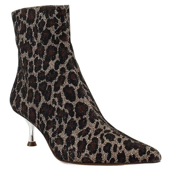 Betsey Johnson Atlass Leopard Print Booties – EUC Size 6 - Picture 1 of 8